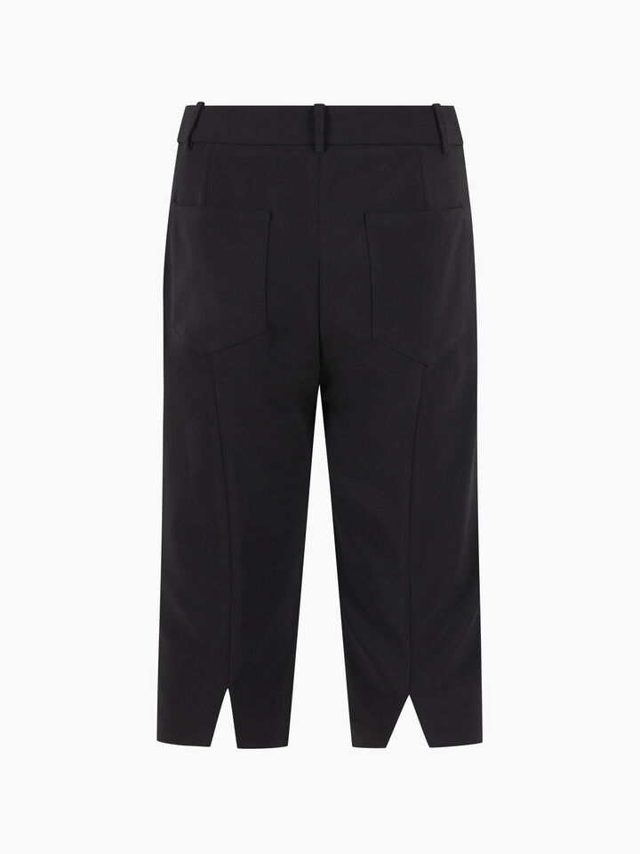 Black slim fit Capri pants - null - Black | Sisley K image number 2